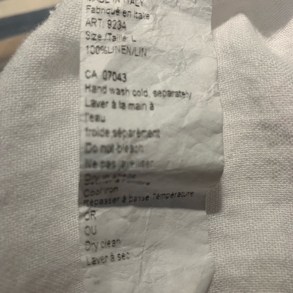 Linen Button Down Tee Shirt - Picture 5 of 8